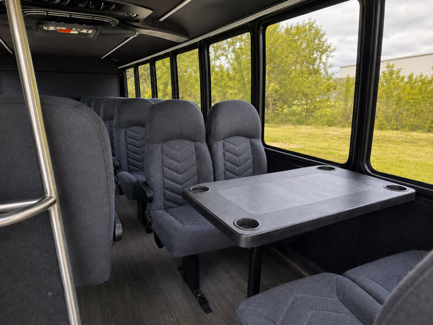 hoover 18 passenger minibus inside