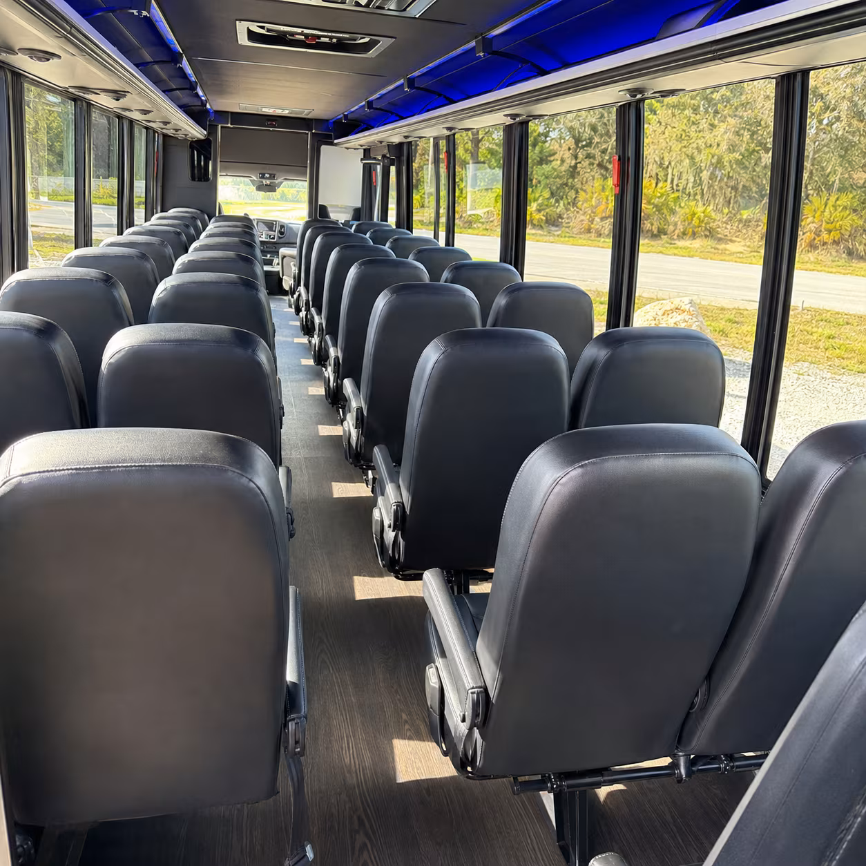 hoover 28 passenger minibus inside