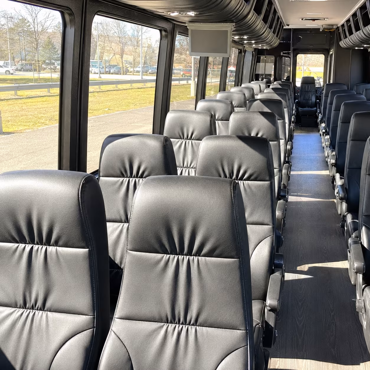 hoover 28 passenger minibus interior