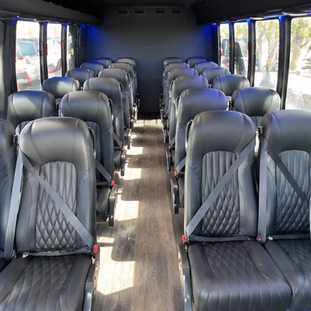 hoover 30 passenger minibus inside