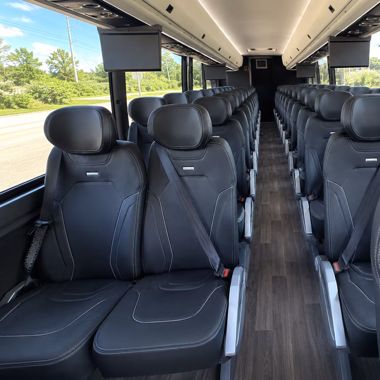 hoover 47 passenger charter bus inside