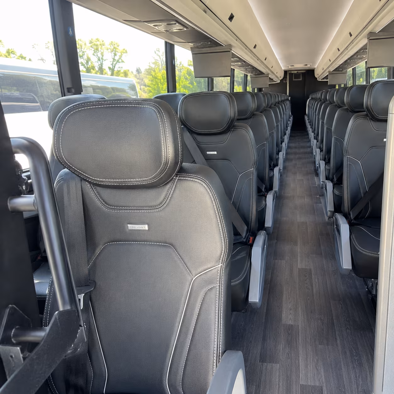 hoover 47 passenger charter bus interior