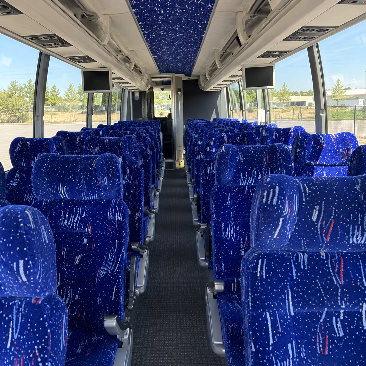 hoover 54 passenger charter bus interior
