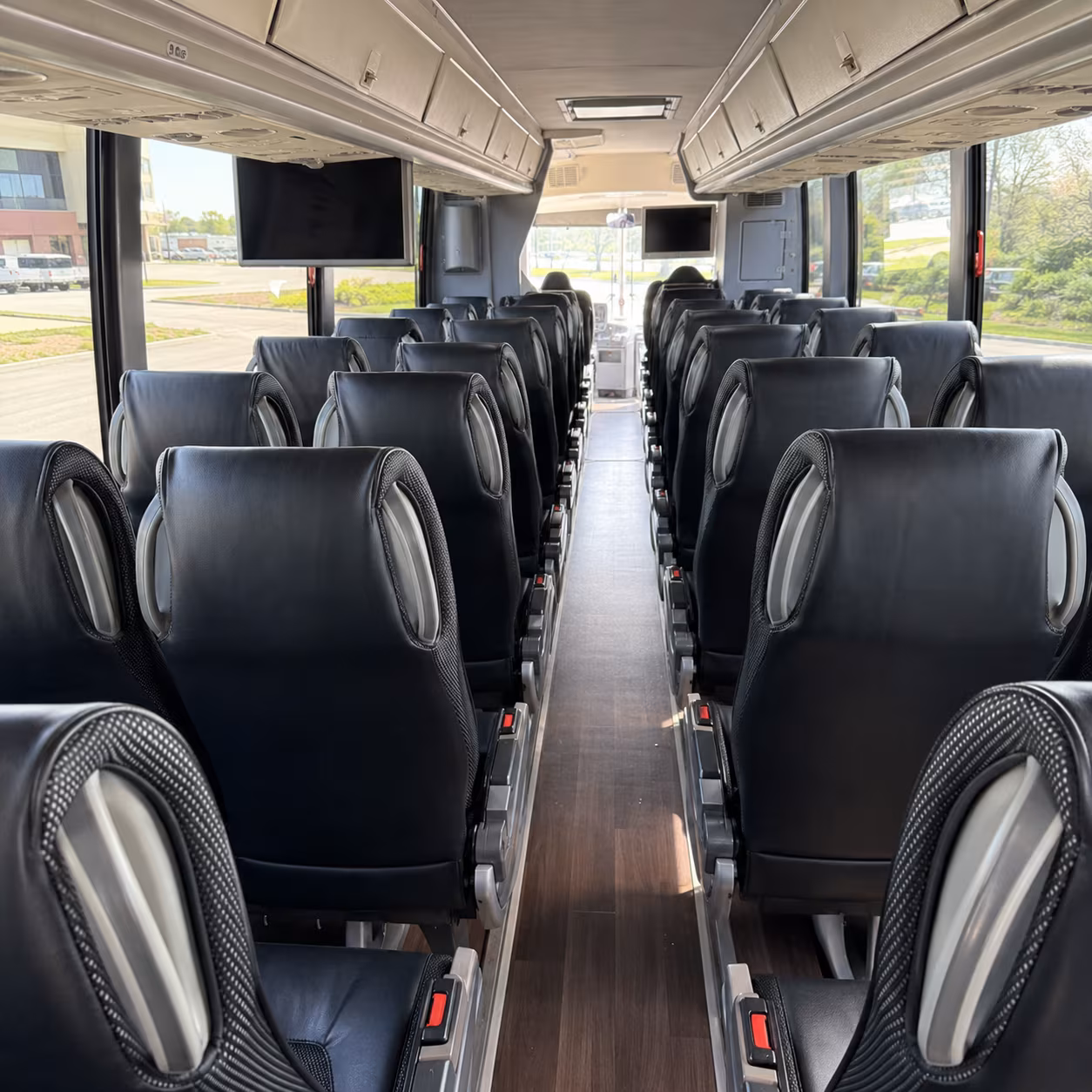 hoover 56 passenger charter bus inside