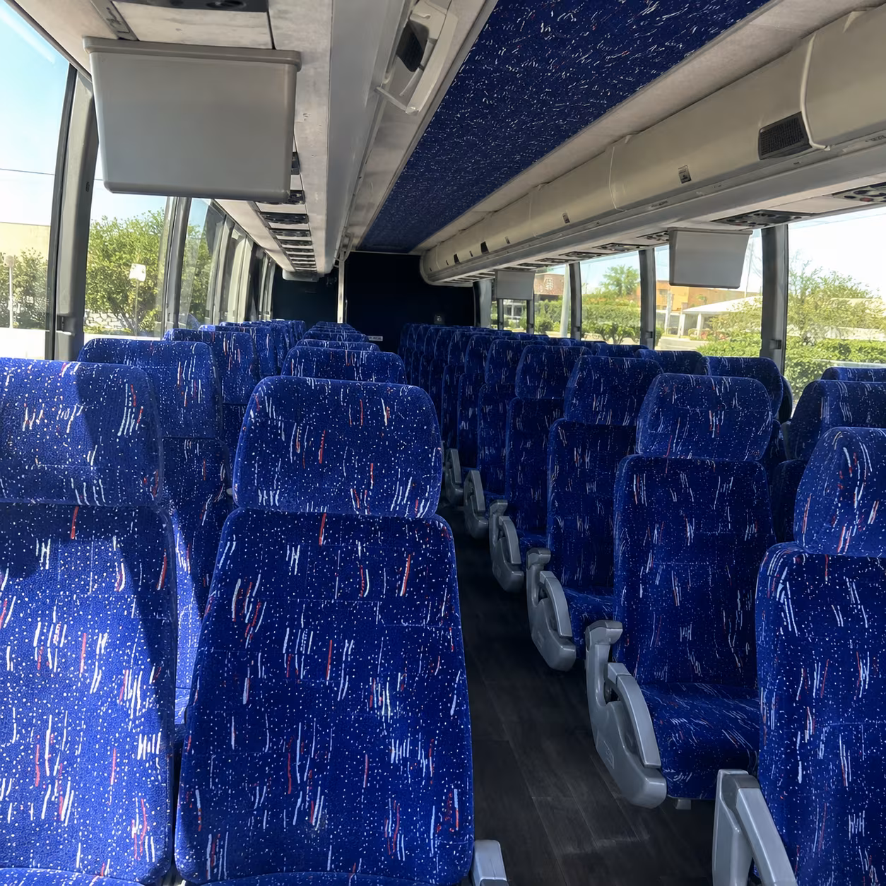 hoover charter bus interior